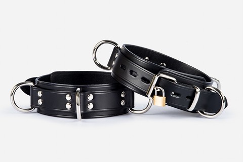 50mm Lockable Medium Duty Slave Collar with 4 D~Rings